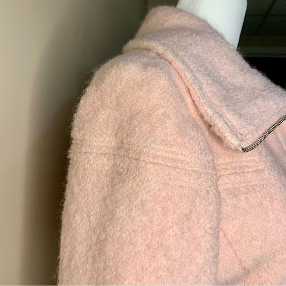 Jessica Simpson Zip Front Wool Coat Boucle Jacket Blush Pink Women’s Extra Small - Picture 9 of 11